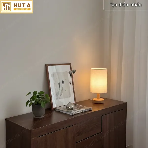 Đèn Ngủ Để Bàn HUTA Light For Life G1 Điều Chỉnh Độ Sáng, Ánh Sáng Vàng Ấm, Đầu Cắm 2 Chấu 220V