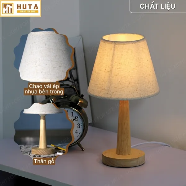 Đèn Ngủ Để Bàn HUTA Light For Life G2 Điều Chỉnh Độ Sáng, Ánh Sáng Vàng, Bảo Hành 24 Tháng