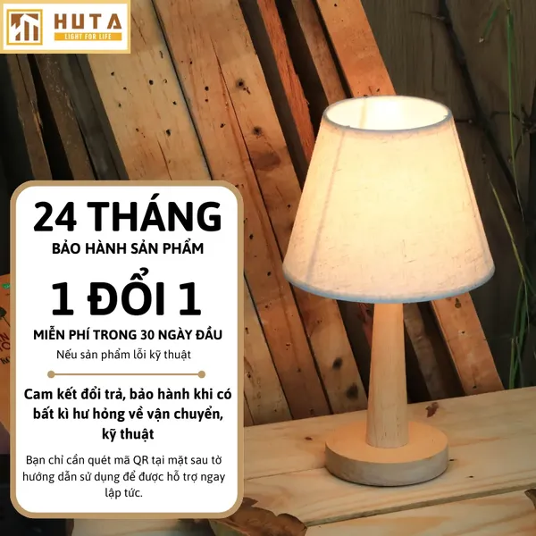 Đèn Ngủ Để Bàn HUTA Light For Life G2 Điều Chỉnh Độ Sáng, Ánh Sáng Vàng, Bảo Hành 24 Tháng