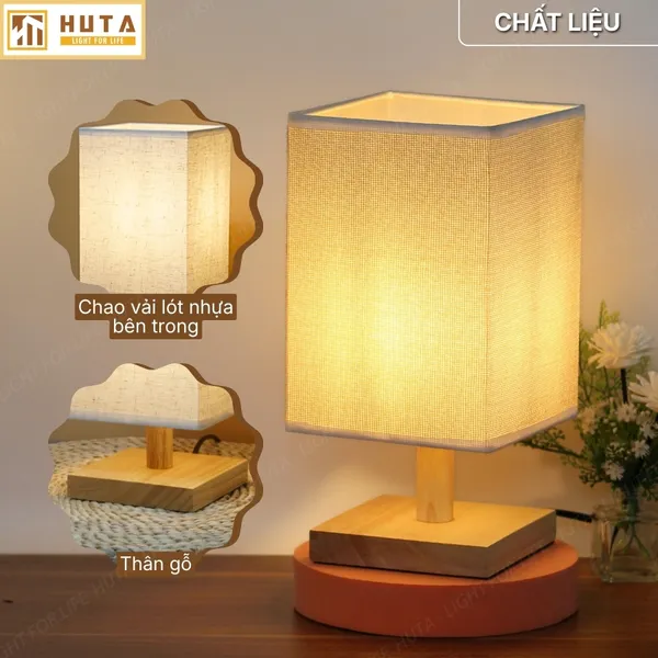 Đèn Ngủ Để Bàn HUTA Light For Life G3 Điều Chỉnh Độ Sáng, Đầu Cắm Điện 2 Chấu 220v