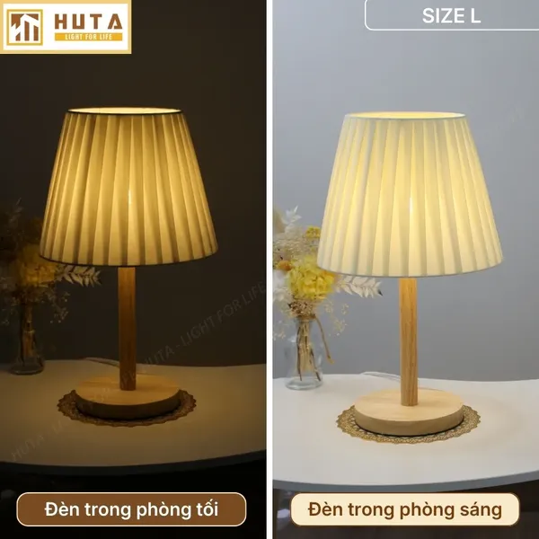 Đèn Ngủ Để Bàn HUTA Light For Life G4 Trang Trí Vintage, Điều Chỉnh Ánh Sáng Vàng