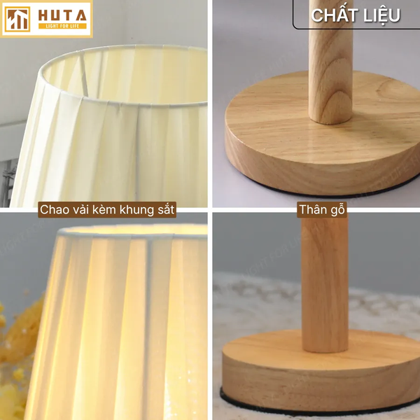 Đèn Ngủ Để Bàn HUTA Light For Life G4 Trang Trí Vintage, Điều Chỉnh Ánh Sáng Vàng