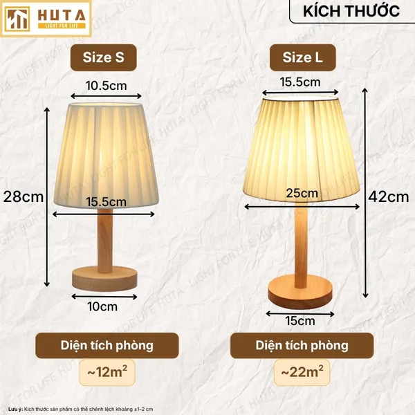 Đèn Ngủ Để Bàn HUTA Light For Life G4 Trang Trí Vintage, Điều Chỉnh Ánh Sáng Vàng