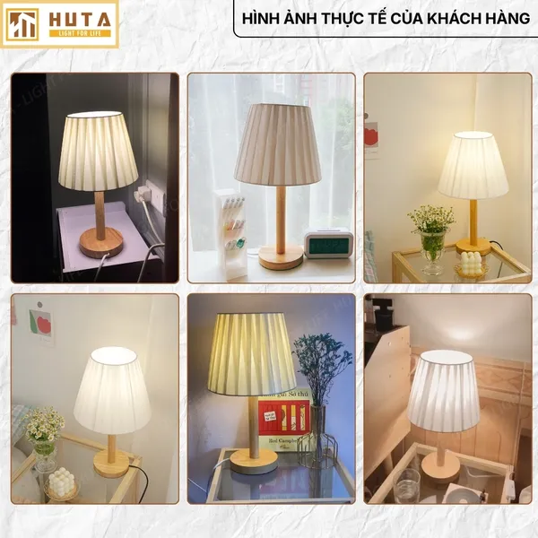 Đèn Ngủ Để Bàn HUTA Light For Life G4 Trang Trí Vintage, Điều Chỉnh Ánh Sáng Vàng
