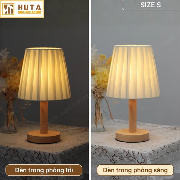 Đèn Ngủ Để Bàn HUTA Light For Life G4 Trang Trí Vintage, Điều Chỉnh Ánh Sáng Vàng
