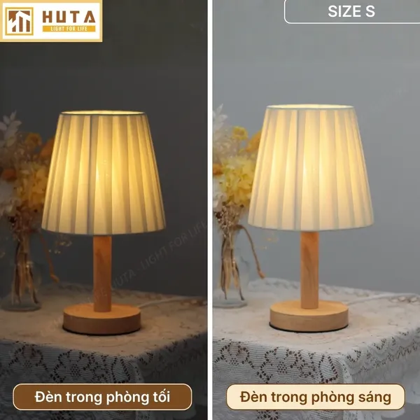 Đèn Ngủ Để Bàn HUTA Light For Life G4 Trang Trí Vintage, Điều Chỉnh Ánh Sáng Vàng