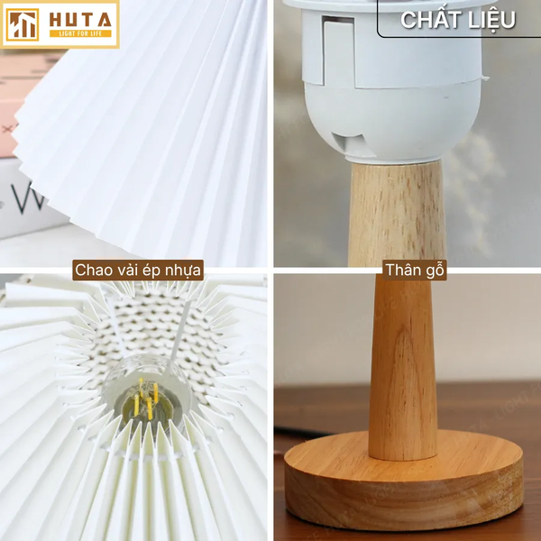 Đèn Ngủ Để Bàn HUTA Light For Life G5 Điều Chỉnh Độ Sáng, Bóng Led Sáng Vàng, Bảo Hành 24 Tháng  