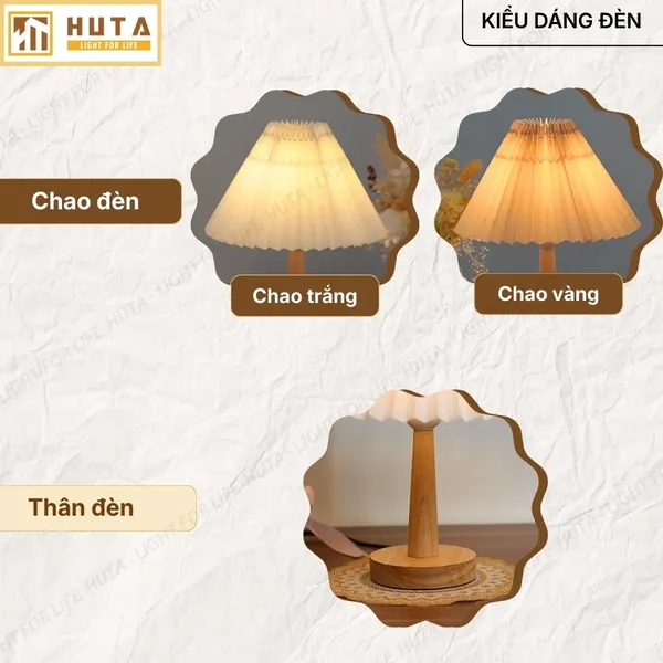 Đèn Ngủ Để Bàn HUTA Light For Life G5 Điều Chỉnh Độ Sáng, Bóng Led Sáng Vàng, Bảo Hành 24 Tháng  