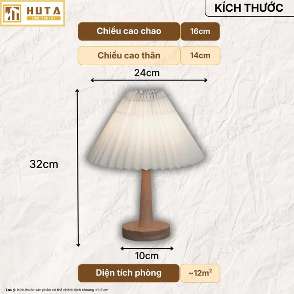 Đèn Ngủ Để Bàn HUTA Light For Life G5 Điều Chỉnh Độ Sáng, Bóng Led Sáng Vàng, Bảo Hành 24 Tháng  