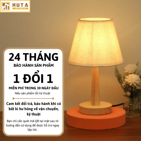 Đèn Ngủ Để Bàn HUTA Light For Life G2 Điều Chỉnh Độ Sáng, Ánh Sáng Vàng, Bảo Hành 24 Tháng
