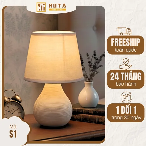 Đèn Ngủ Để Bàn HUTA Light For Life S1 Điều Chỉnh Độ Sáng, Ánh Sáng Vàng, Bảo Hành 24 Tháng