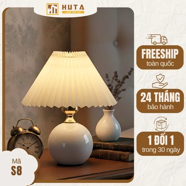 Đèn Ngủ Để Bàn HUTA Light For Life S8 Ánh Sáng Vàng, Tiết Kiệm Điện, Bảo Hành 24 tháng