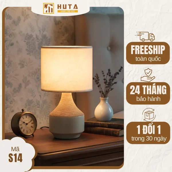 Đèn Ngủ Để Bàn HUTA Light For Life S14 Ánh Sáng Vàng, Điều Chỉnh Độ Sáng, Bảo Hành 24 Tháng
