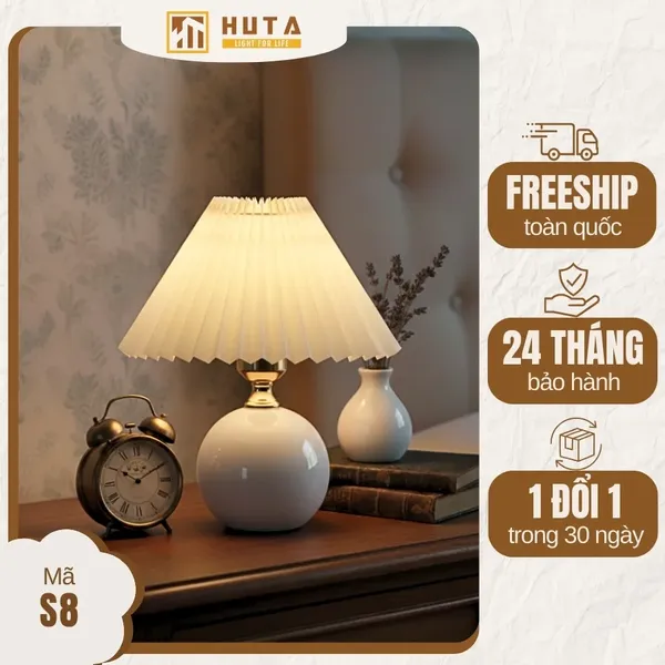 Đèn Ngủ Để Bàn HUTA Light For Life S8 Ánh Sáng Vàng, Tiết Kiệm Điện, Bảo Hành 24 tháng