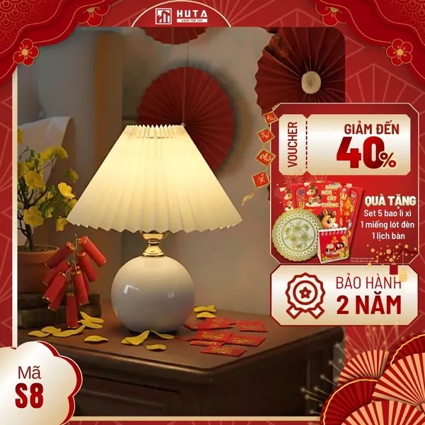 Đèn Ngủ Để Bàn HUTA Light For Life S8 Ánh Sáng Vàng, Tiết Kiệm Điện, Bảo Hành 24 tháng