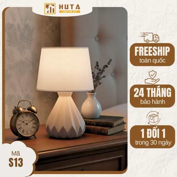 Đèn Ngủ Để Bàn HUTA Light For Life S13 Điều Chỉnh Độ Sáng, Ánh Sáng Vàng, Bảo Hành 24 Tháng