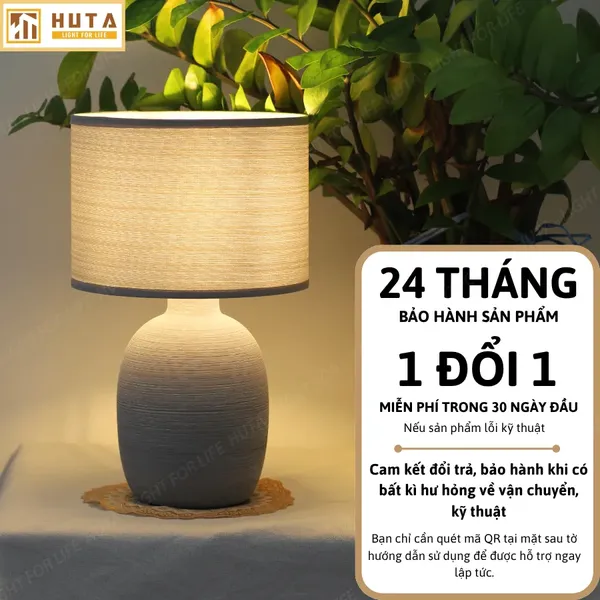 Đèn Ngủ Để Bàn Xếp Ly HUTA Light For Life S9, Điều Chỉnh Độ Sáng, Decor Phòng Ngủ