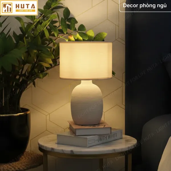 Đèn Ngủ Để Bàn Xếp Ly HUTA Light For Life S9, Điều Chỉnh Độ Sáng, Decor Phòng Ngủ