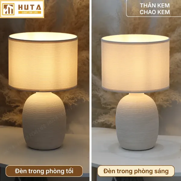 Đèn Ngủ Để Bàn Xếp Ly HUTA Light For Life S9, Điều Chỉnh Độ Sáng, Decor Phòng Ngủ