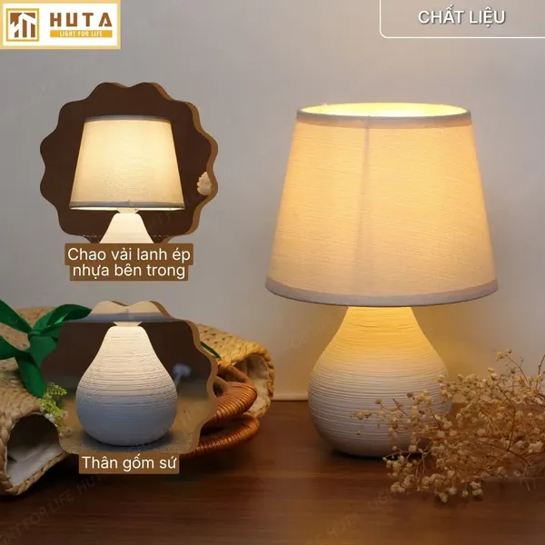 Đèn Ngủ Để Bàn HUTA Light For Life S1 Điều Chỉnh Độ Sáng, Ánh Sáng Vàng, Bảo Hành 24 Tháng