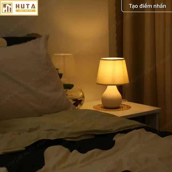Đèn Ngủ Để Bàn HUTA Light For Life S1 Điều Chỉnh Độ Sáng, Ánh Sáng Vàng, Bảo Hành 24 Tháng