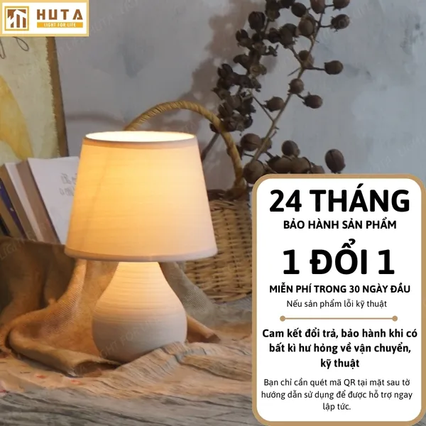 Đèn Ngủ Để Bàn HUTA Light For Life S1 Điều Chỉnh Độ Sáng, Ánh Sáng Vàng, Bảo Hành 24 Tháng