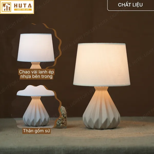 Đèn Ngủ Để Bàn HUTA Light For Life S13 Điều Chỉnh Độ Sáng, Ánh Sáng Vàng, Bảo Hành 24 Tháng
