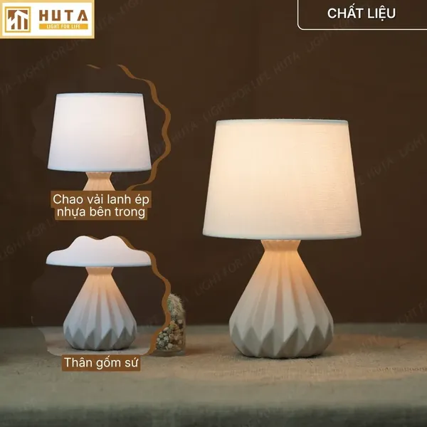 Đèn Ngủ Để Bàn HUTA Light For Life S13 Điều Chỉnh Độ Sáng, Ánh Sáng Vàng, Bảo Hành 24 Tháng