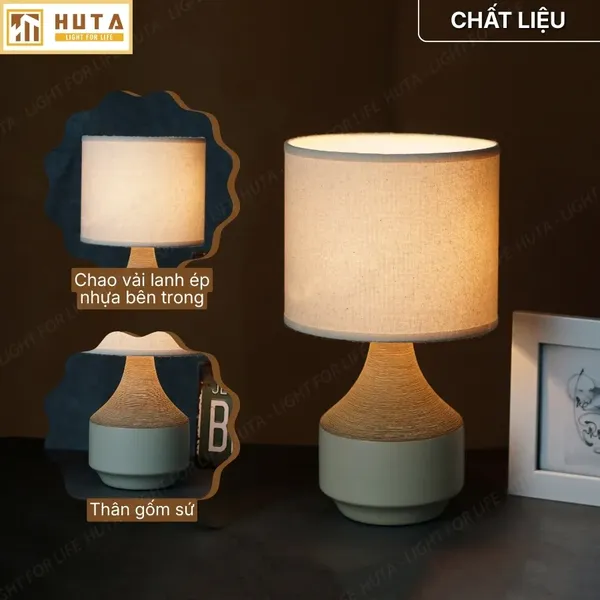 Đèn Ngủ Để Bàn HUTA Light For Life S14 Ánh Sáng Vàng, Điều Chỉnh Độ Sáng, Bảo Hành 24 Tháng