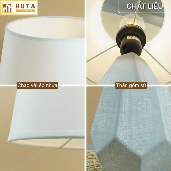 Đèn Ngủ Để Bàn HUTA Light For Life S15 Sang Trọng Trang Trí Phòng Ngủ, Điều Chỉnh Độ Sáng