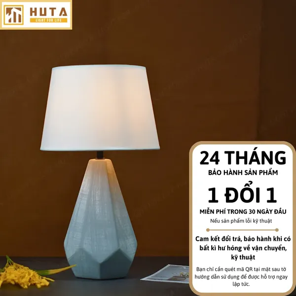 Đèn Ngủ Để Bàn HUTA Light For Life S15 Sang Trọng Trang Trí Phòng Ngủ, Điều Chỉnh Độ Sáng