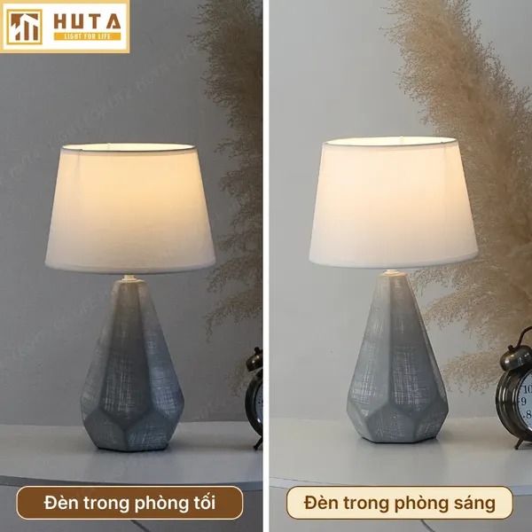 Đèn Ngủ Để Bàn HUTA Light For Life S15 Sang Trọng Trang Trí Phòng Ngủ, Điều Chỉnh Độ Sáng