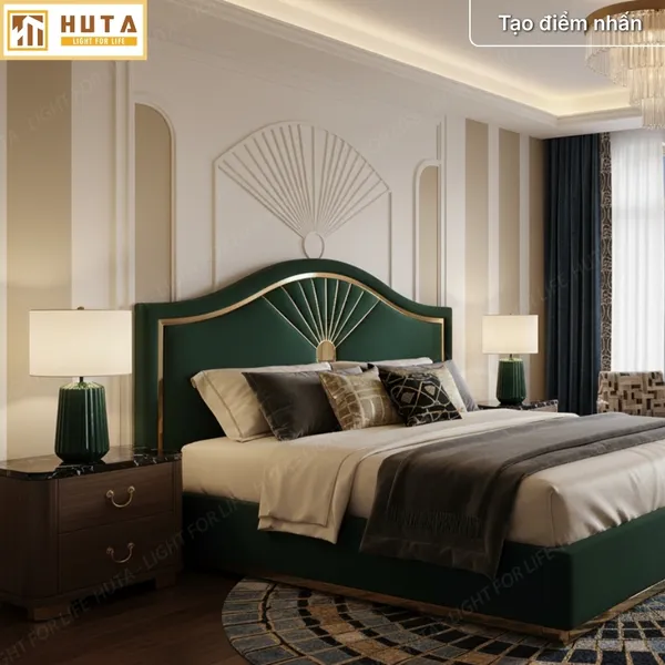 Đèn Ngủ Để Bàn HUTA Light For Life S17  Gốm Sứ Cao Cấp, Điều Chỉnh Độ Sáng, Ánh Sáng Vàng