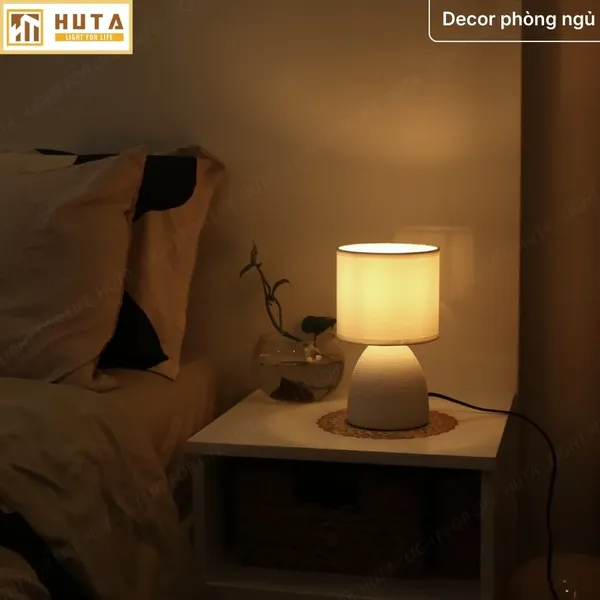 Đèn Ngủ Để Bàn HUTA Light For Life S2 Decor Phòng Ngủ, Điều Chỉnh Độ Sáng, Ánh Sáng Vàng  