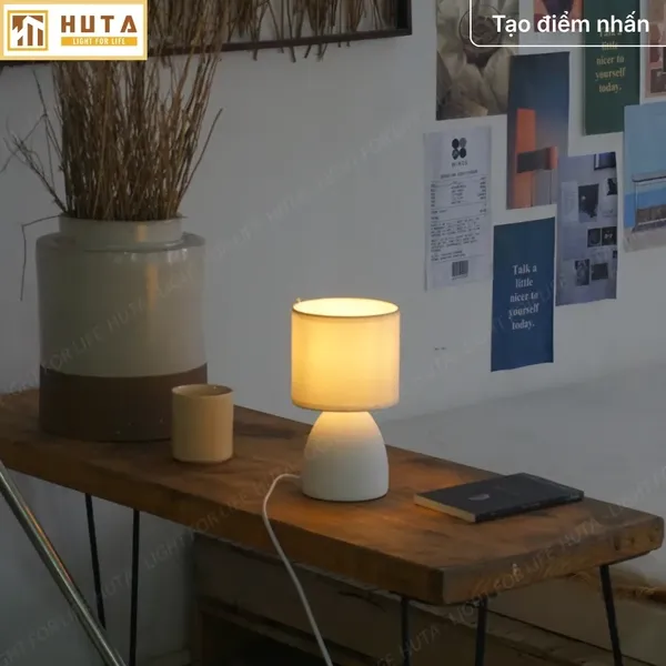 Đèn Ngủ Để Bàn HUTA Light For Life S2 Decor Phòng Ngủ, Điều Chỉnh Độ Sáng, Ánh Sáng Vàng  
