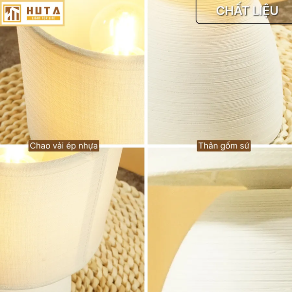 Đèn Ngủ Để Bàn HUTA Light For Life S2 Decor Phòng Ngủ, Điều Chỉnh Độ Sáng, Ánh Sáng Vàng  