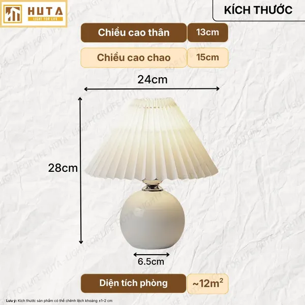 Đèn Ngủ Để Bàn HUTA Light For Life S8 Ánh Sáng Vàng, Tiết Kiệm Điện, Bảo Hành 24 tháng