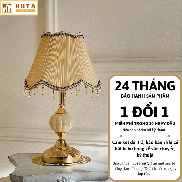 Đèn Ngủ Để Bàn HUTA Light For Life CD1 Điều Chỉnh Độ Sáng, Bóng Led Sáng Vàng Tiết Kiệm Điện Năng