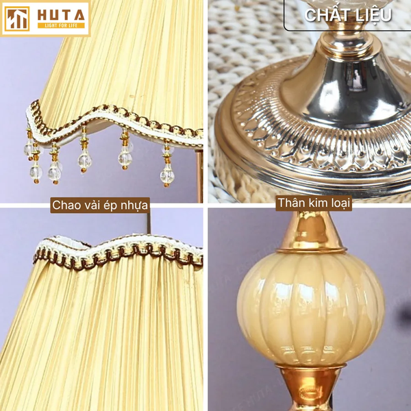 Đèn Ngủ Để Bàn HUTA Light For Life CD1 Điều Chỉnh Độ Sáng, Bóng Led Sáng Vàng Tiết Kiệm Điện Năng