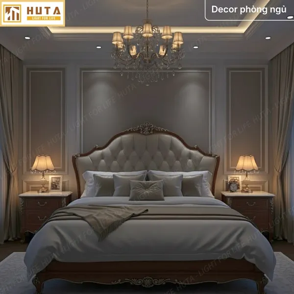 Đèn Ngủ Để Bàn HUTA Light For Life CD1 Điều Chỉnh Độ Sáng, Bóng Led Sáng Vàng Tiết Kiệm Điện Năng