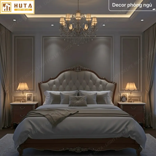 Đèn Ngủ Để Bàn HUTA Light For Life CD1 Điều Chỉnh Độ Sáng, Bóng Led Sáng Vàng Tiết Kiệm Điện Năng