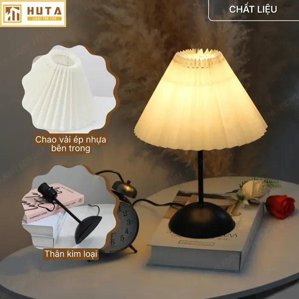 Đèn Ngủ Để Bàn HUTA Light For Life T13 Trang Trí Phong Cách Hàn Quốc, Điều Chỉnh 3 Mức Sáng