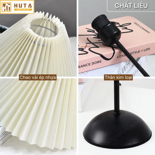 Đèn Ngủ Để Bàn HUTA Light For Life T13 Trang Trí Phong Cách Hàn Quốc, Điều Chỉnh 3 Mức Sáng