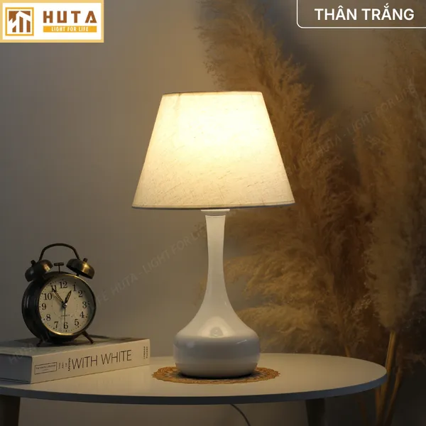 Đèn Ngủ Để Bàn Thép HUTA T3 Ánh Sáng Vàng, Điều Chỉnh Độ Sáng, Bảo Hành 24 Tháng  