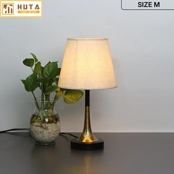 Đèn Ngủ Để bàn HUTA Light For Life T5 Sang Trọng Điều Chỉnh Độ Sáng, Bóng Led Sáng Vàng  