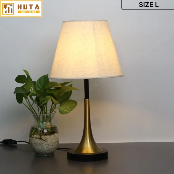 Đèn Ngủ Để bàn HUTA Light For Life T5 Sang Trọng Điều Chỉnh Độ Sáng, Bóng Led Sáng Vàng  