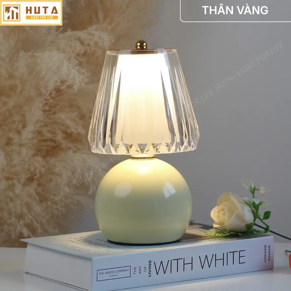 Đèn Ngủ Để Bàn HUTA Light For Life T12 Điều Chỉnh Độ Sáng, Ánh Sáng Vàng, Phong Cách Tối Giản