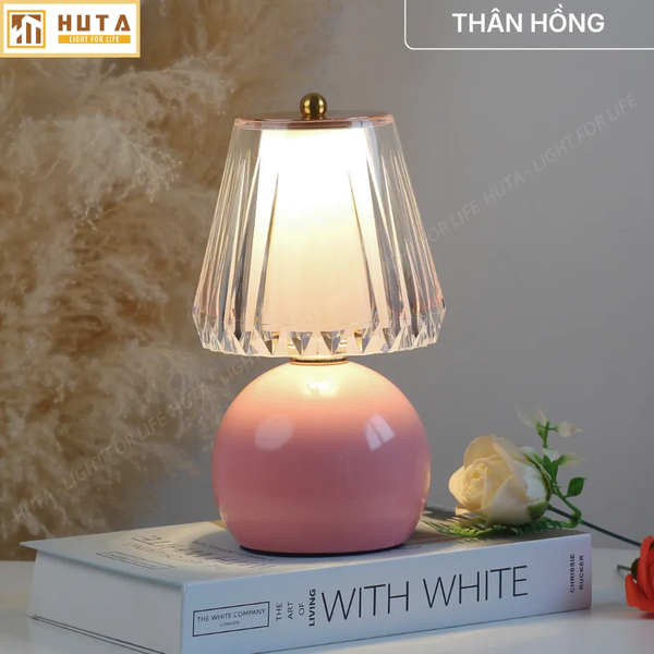 Đèn Ngủ Để Bàn HUTA Light For Life T12 Điều Chỉnh Độ Sáng, Ánh Sáng Vàng, Phong Cách Tối Giản
