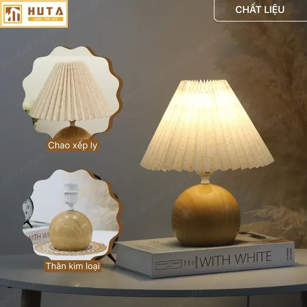 Đèn Ngủ Để Bàn HUTA Light For Life T8 Điều Chỉnh Độ Sáng, Ánh Sáng Vàng, Bảo Hành 24 Tháng