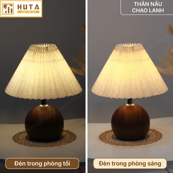 Đèn Ngủ Để Bàn HUTA Light For Life T8 Điều Chỉnh Độ Sáng, Ánh Sáng Vàng, Bảo Hành 24 Tháng